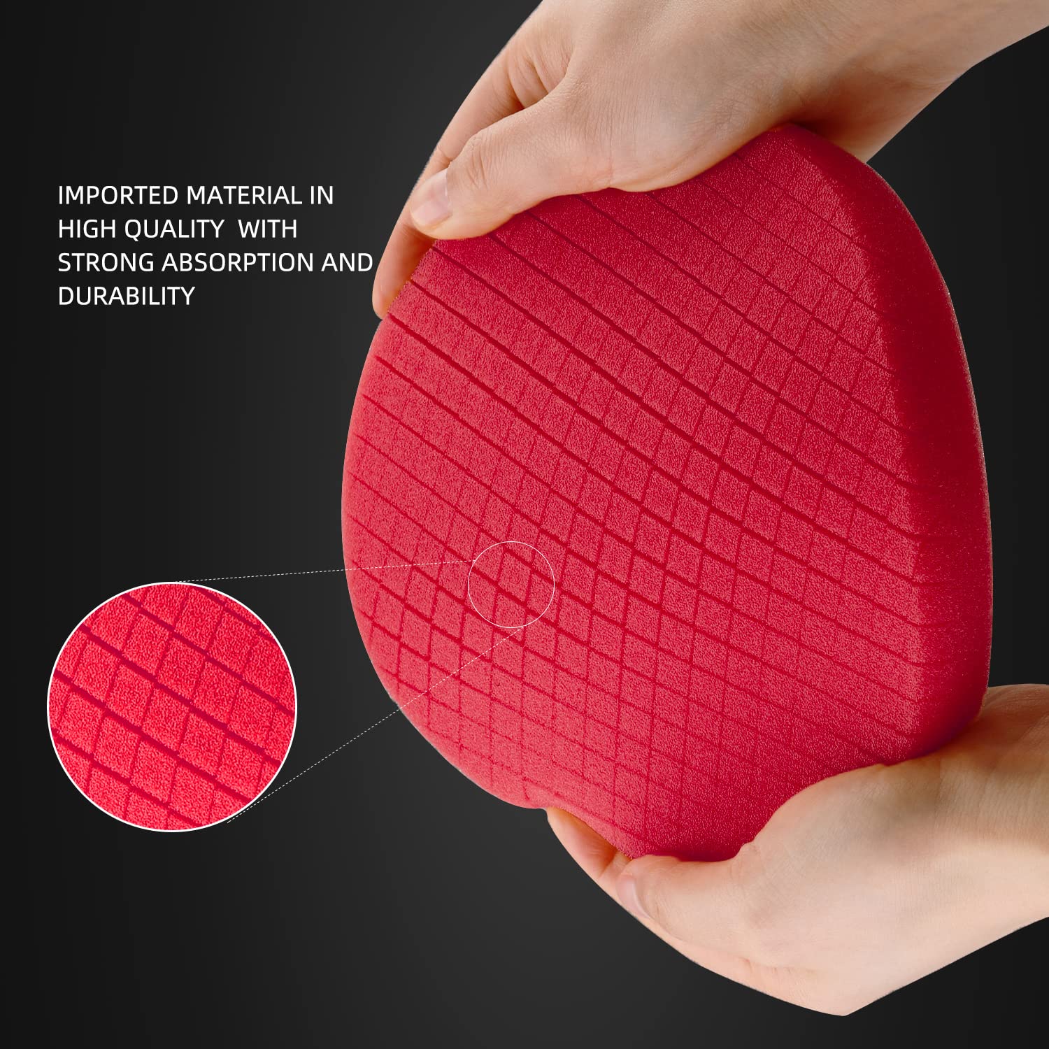Red Finish Polishing Pads, Buffing Pads, SPTA 1Pcs 3.5 Inch Face for 3 Inch 80mm Backing Plate Compound Buffing Sponge Pads for Car Buffer Polisher Compounding, Polishing and Waxing-FPTSS3R