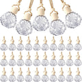 BBTO 50 Pcs Hanging Car Air Freshener Car Diffuser Bottles Empty Glass Perfume Bottle Freshener Diffuser Bottle Pendant for Essential Oil Fragrance Aromatherapy Bottle Ornament(Shell)