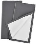 SEVENWELL Silver Polishing Cloth, Jewelry Cleaner Cloth for Sterling Silver Jewelry, Gold, Platinum, Silverware, Diamonds, Gemstones, Coins (20cm Dark Grey Silver Cloth)