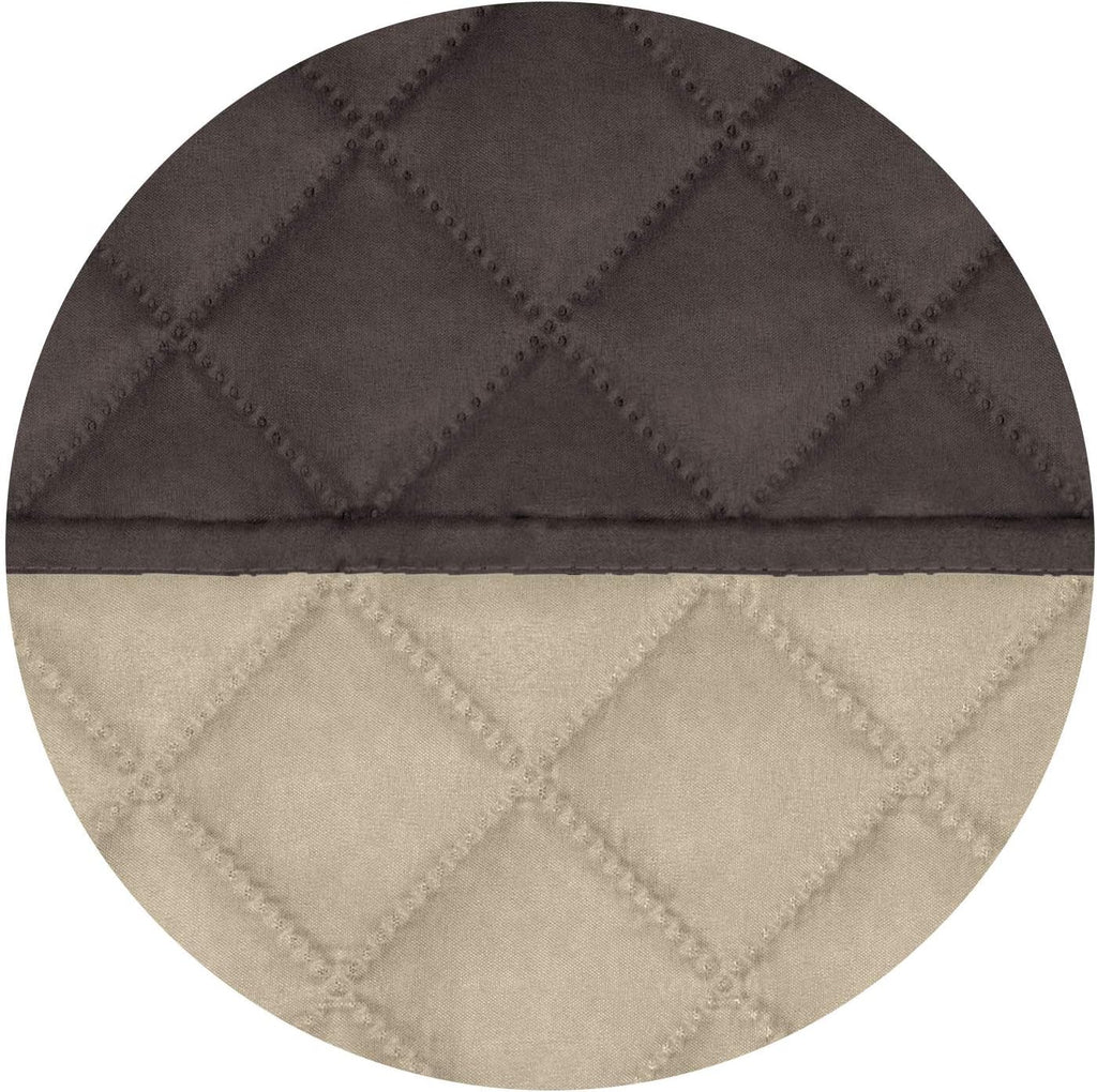 PureFit Reversible Quilted Sofa Cover, Water Resistant Slipcover Furniture Protector, Washable Couch Cover with Non Slip and Elastic Straps for Kids, Dogs, Pets (Oversized Sofa, Chocolate/Beige)