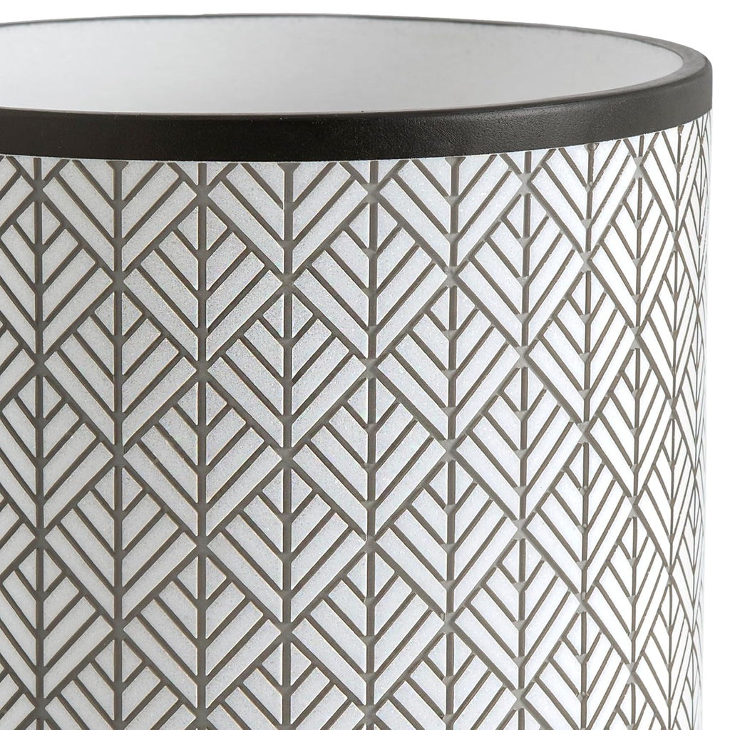Allure Home Creation Shelby Resin Grey Multicolored Wastebasket Trash Can, Compact Size, 1.74 Gallons