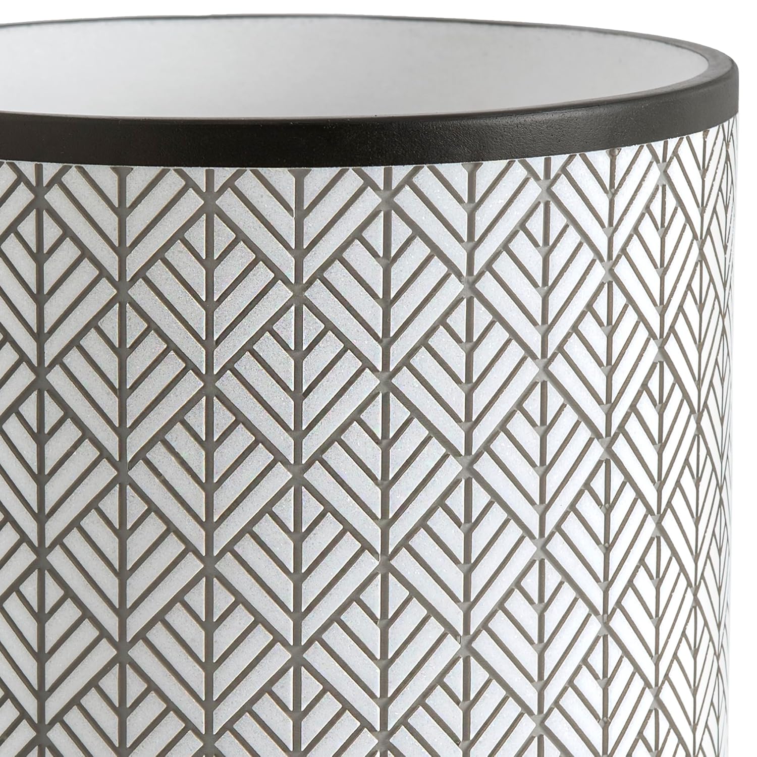 Allure Home Creation Shelby Resin Grey Multicolored Wastebasket Trash Can, Compact Size, 1.74 Gallons