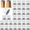 32 Pcs Square Chair Leg Protectors for Hardwood Floors,Felt Furniture Floor Protectors with Silicone Caps, Large Size (Fits Chair Legs with Side Length: 1-1/16'' to 1-5/8''")