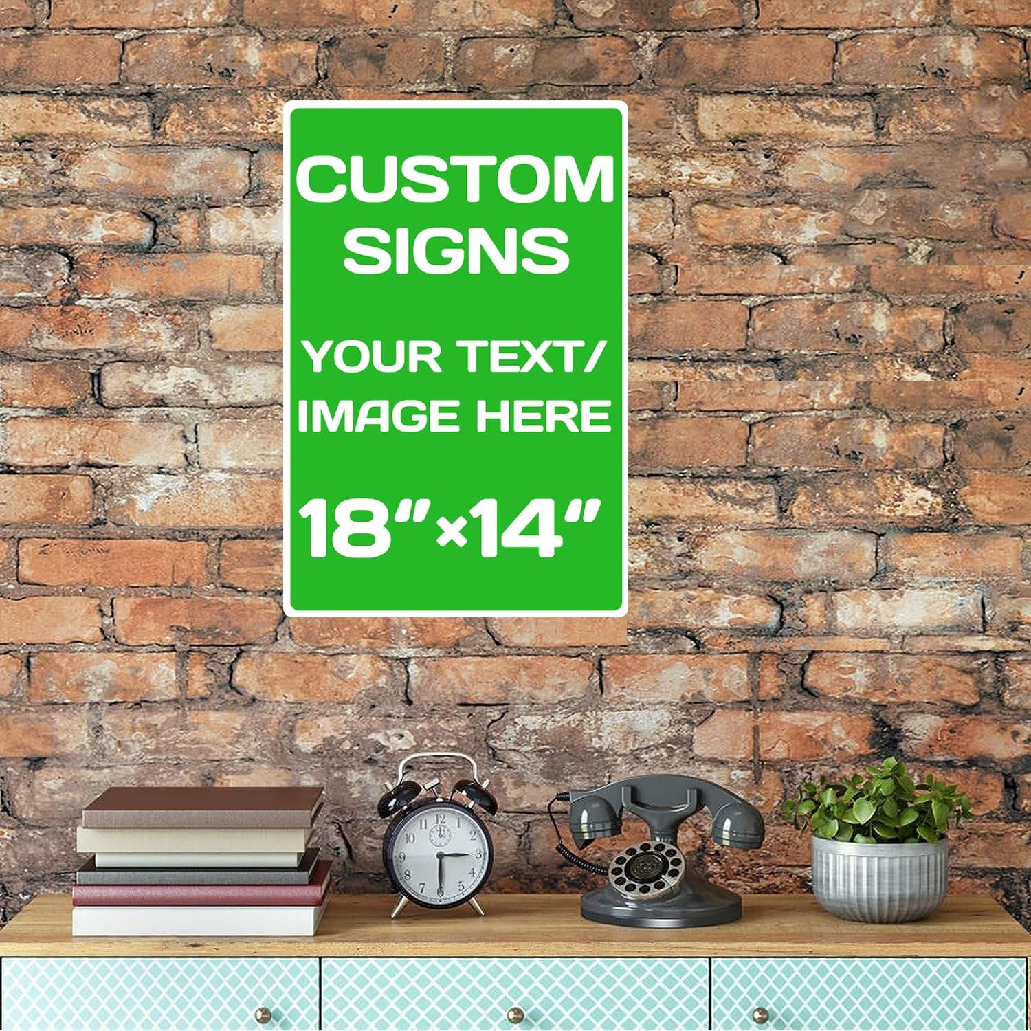 Personalized Aluminum Weatherproof Metal Signs - Multiple Sizes, Custom Text & Picture, Hazard, Garden, Custom Door Signs