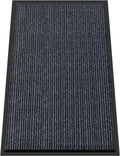 Kuyal Front Door Mat, 3'x5' Indoor Outdoor Entrance Mat, Commercial Floor Mats Inside Outside Entrance, Heavy Duty Durable Welcome Mats, Rubber Backing Non Slip Outdoor Mats for Entryway,Dark Gray