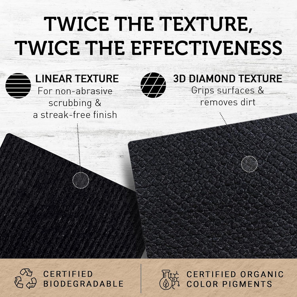 Nordhus Design Large Swedish Dishcloths, 10 Pack Grey- 9.5 X 8 inch Reusable, Washable Cellulose Cotton Kitchen Cloths - Replace Paper Towels, Wipes, Sponges, Dish Rags