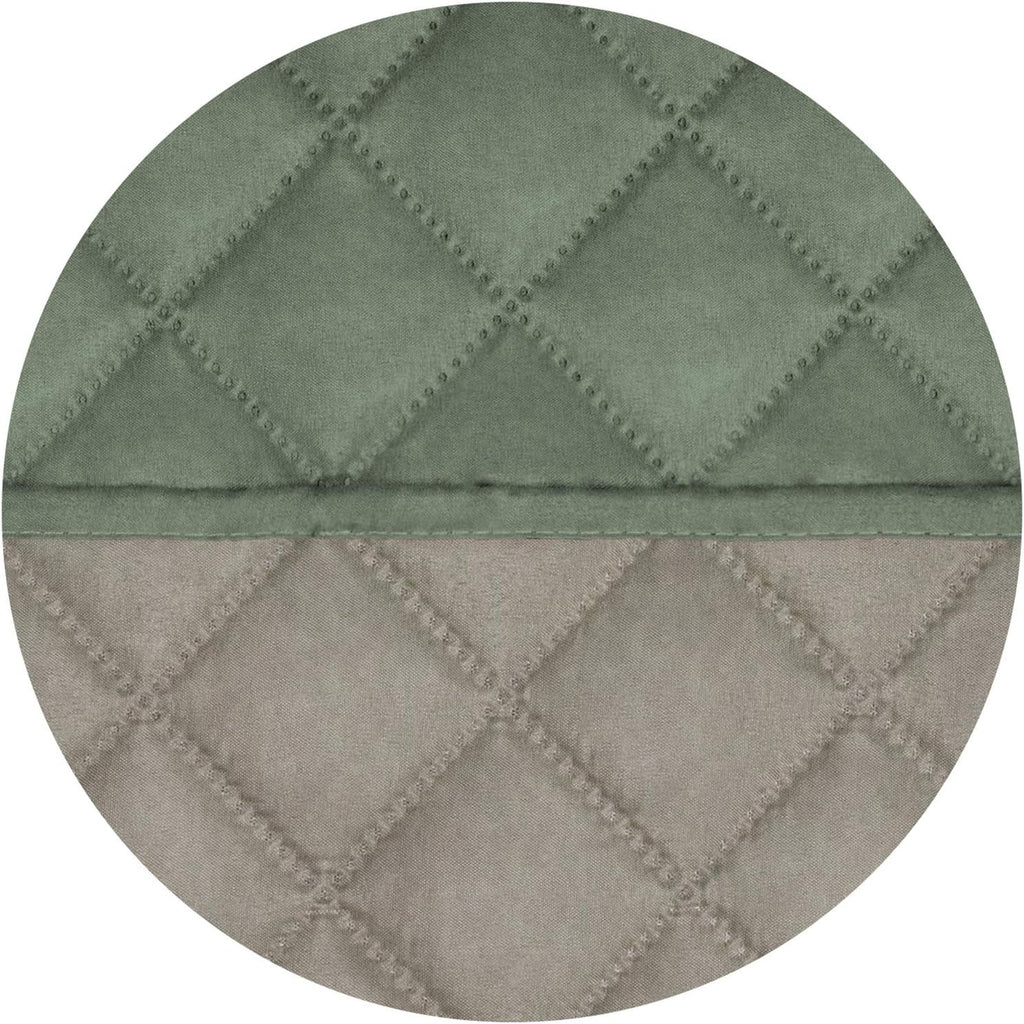 PureFit Reversible Quilted Sofa Cover, Water Resistant Slipcover Furniture Protector, Washable Couch Cover with Non Slip and Elastic Straps for Kids, Dogs (Oversized Recliner, Greyish Green/Beige)