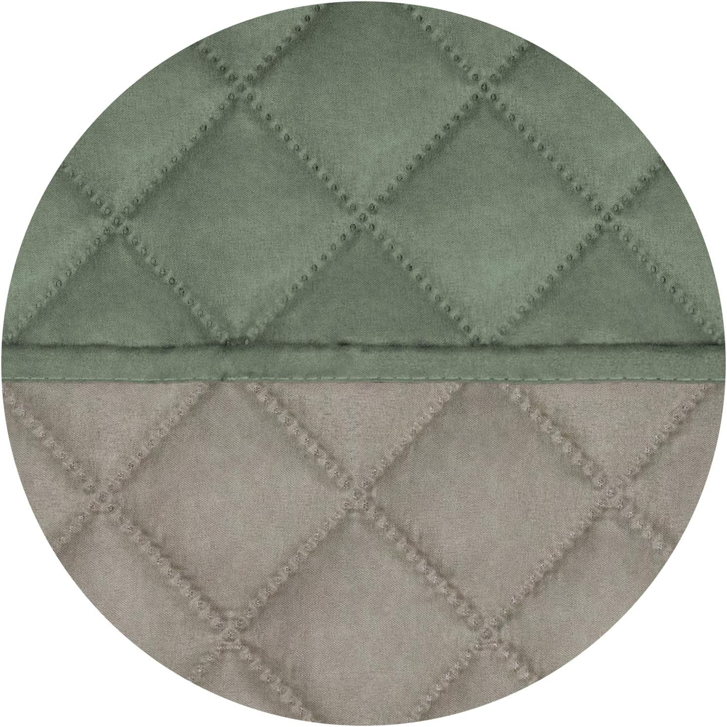 PureFit Reversible Quilted Sofa Cover, Water Resistant Slipcover Furniture Protector, Washable Couch Cover with Non Slip and Elastic Straps for Kids, Dogs (Oversized Recliner, Greyish Green/Beige)