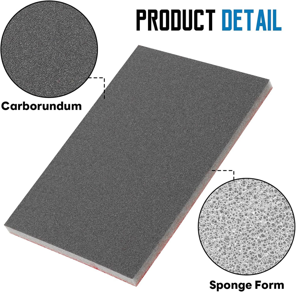 20 Pack 400 Grit Sanding Sponge, 3 x 4 Inch Soft Foam Sanding Block Wet Dry Sanding Pads, Washable Sandpaper Sponge Drywall Sand Block for Wood, Metal, Furniture Polishing (400 Grit)