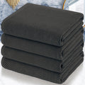 VOOVA & MOVAS Grey Bath Towels (4PC, Large 30"x56") - 100% Cotton | Quick Dry | Light Weight | Thick | Soft | Absorbent, Luxury Hotel Shower Towel, Bath Towel Gift Set, Dark Gray
