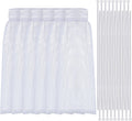 Shappy 24 Pieces Washing Machine Lint Traps and Cable Ties Set 6 Nylon Mesh Lint Trap for Discharge Hoses and 18 Cable Ties Fits Most Washing Machines(White)
