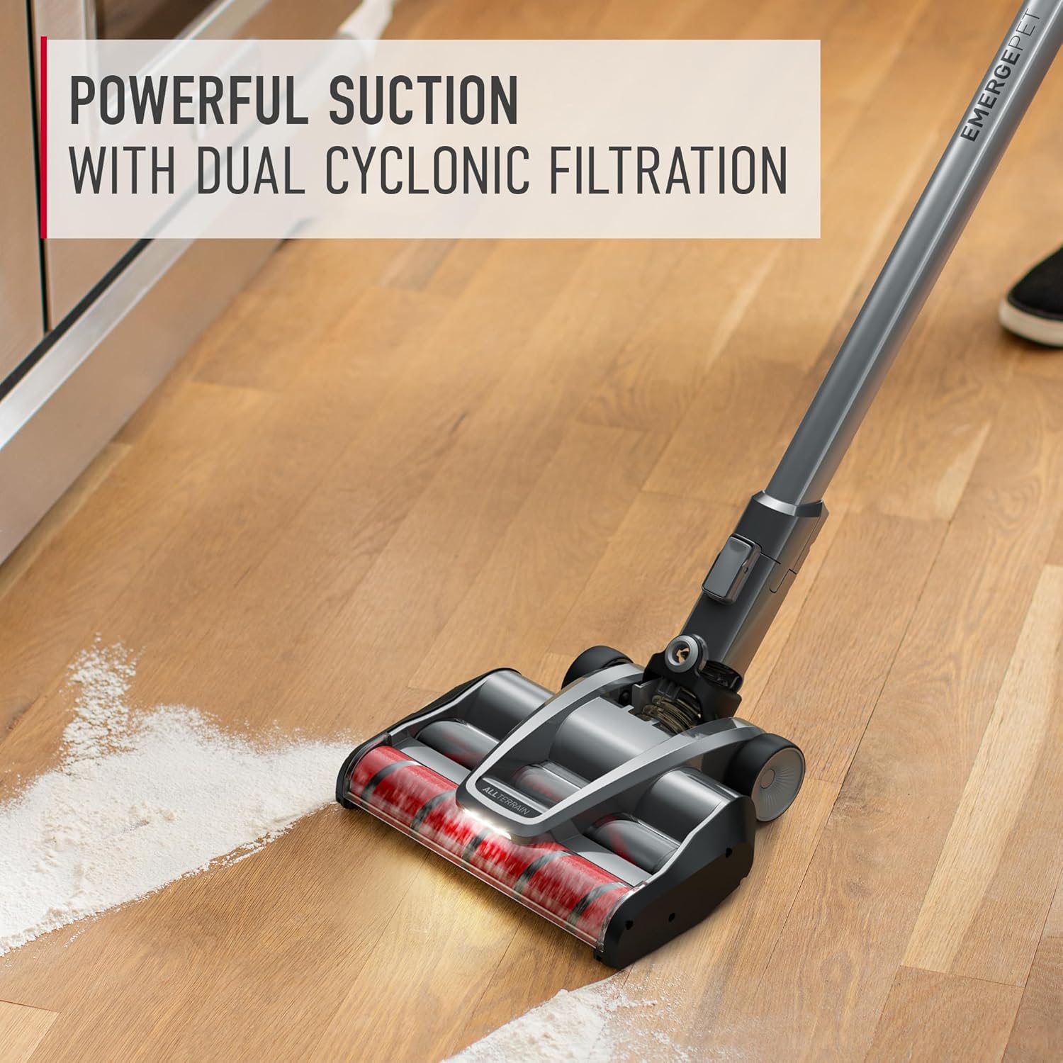Hoover ONEPWR WindTunnel Emerge Pet+ Cordless Stick Vacuum Cleaner, Lightweight Stick Vac, Powerful and Quiet Cleaning, Self Standing, No Wall Mount Required, Cordless Vacuum Cleaners for Home Use