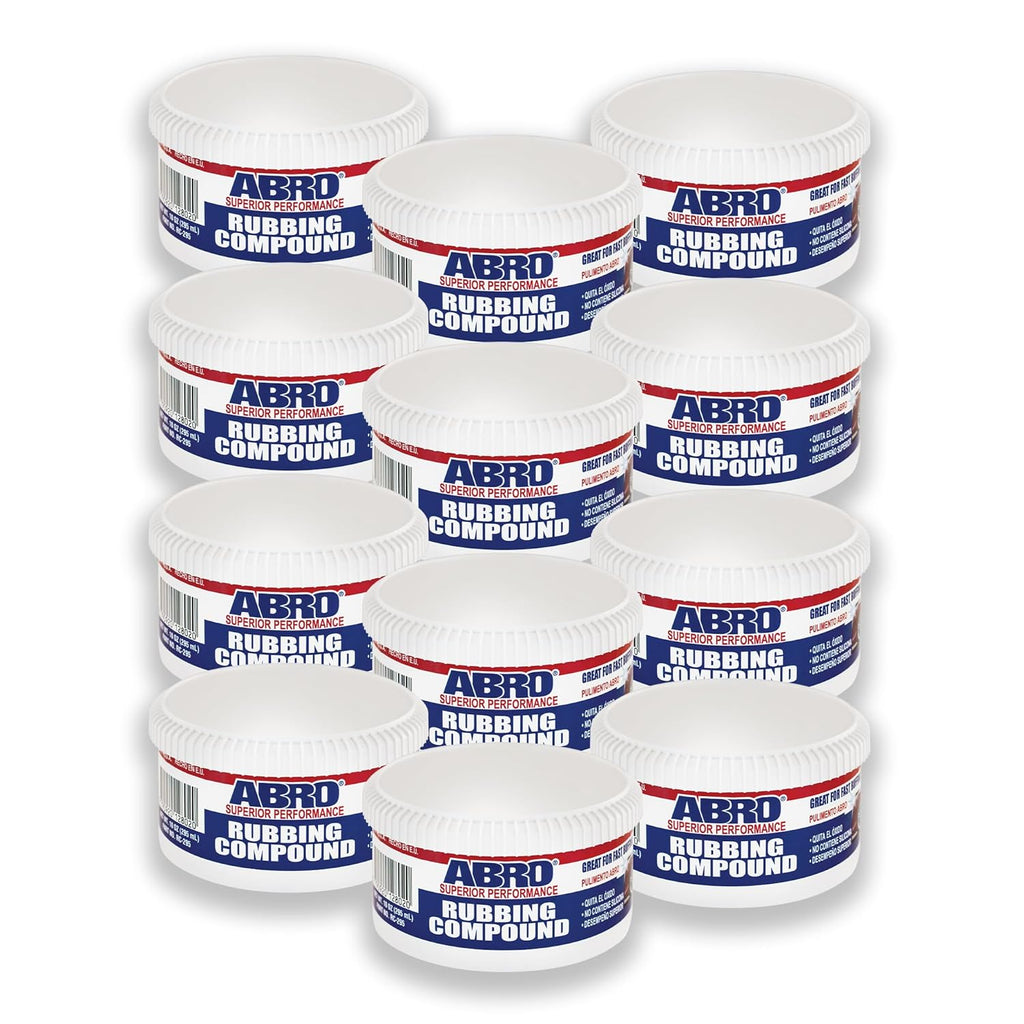 ABRO Superior Performance Rubbing Compound, 10 oz., Buffing Compound for Oxidized Finishes, Smooth, Reflect, Clean