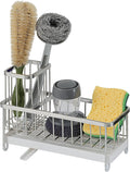 SunnyPoint Never Rust Stainless Utensil, Sink Cleaning Tools Holder for Kitchen Sink with Drain Board; Dish Wand, Sponge, Soap Dispenser, Utensil Organizer Caddy (S.N)