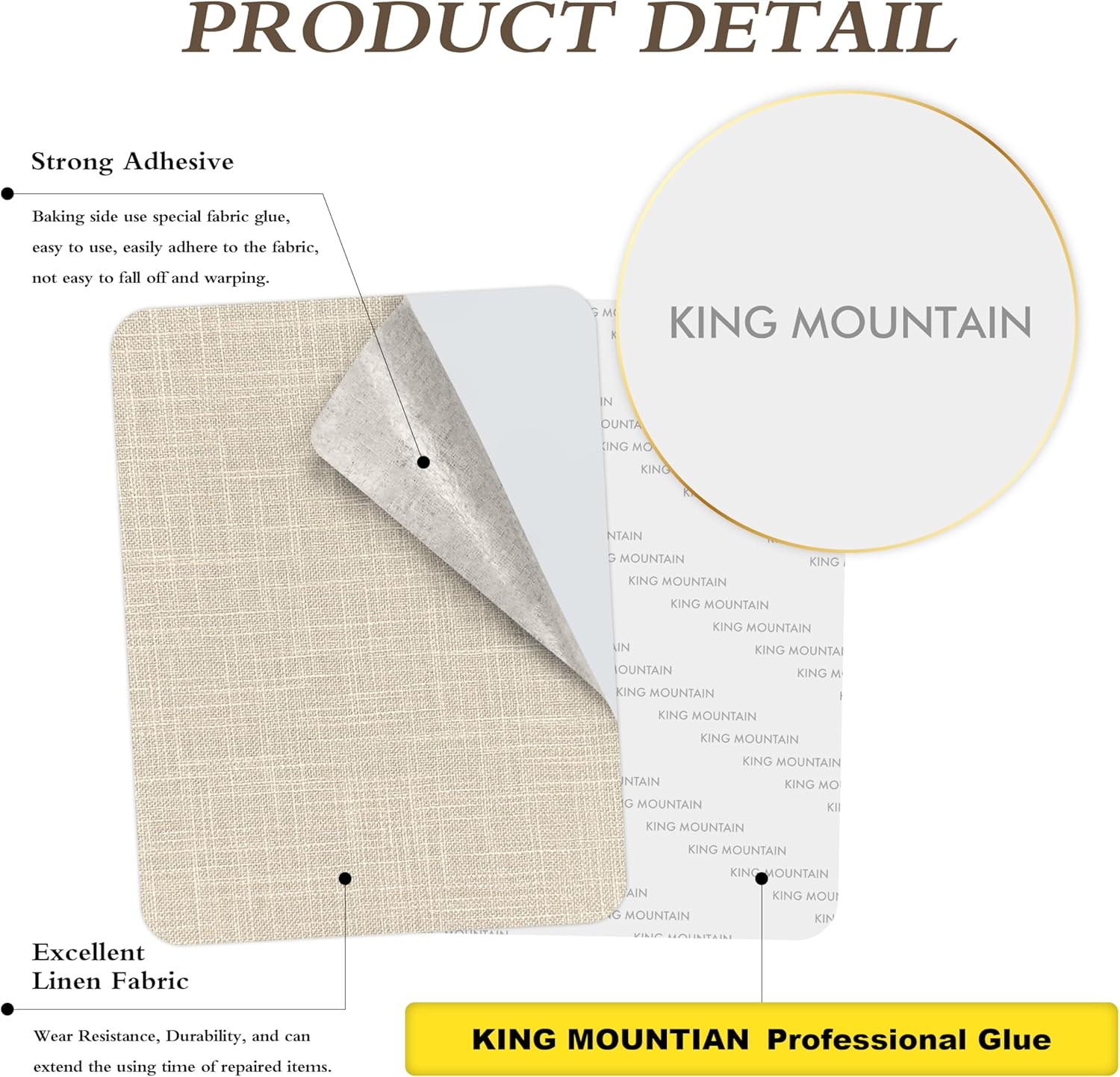Fine Linen Repair Patches,Self-Adhesive Linen Fabric Patches,8X11 inch 2 PCS,Multi Color, Can be Used for Linen Sofa Repair and Linen Clothes Repair(8" x 11"-2PCS,Cream-Gray 2.0)