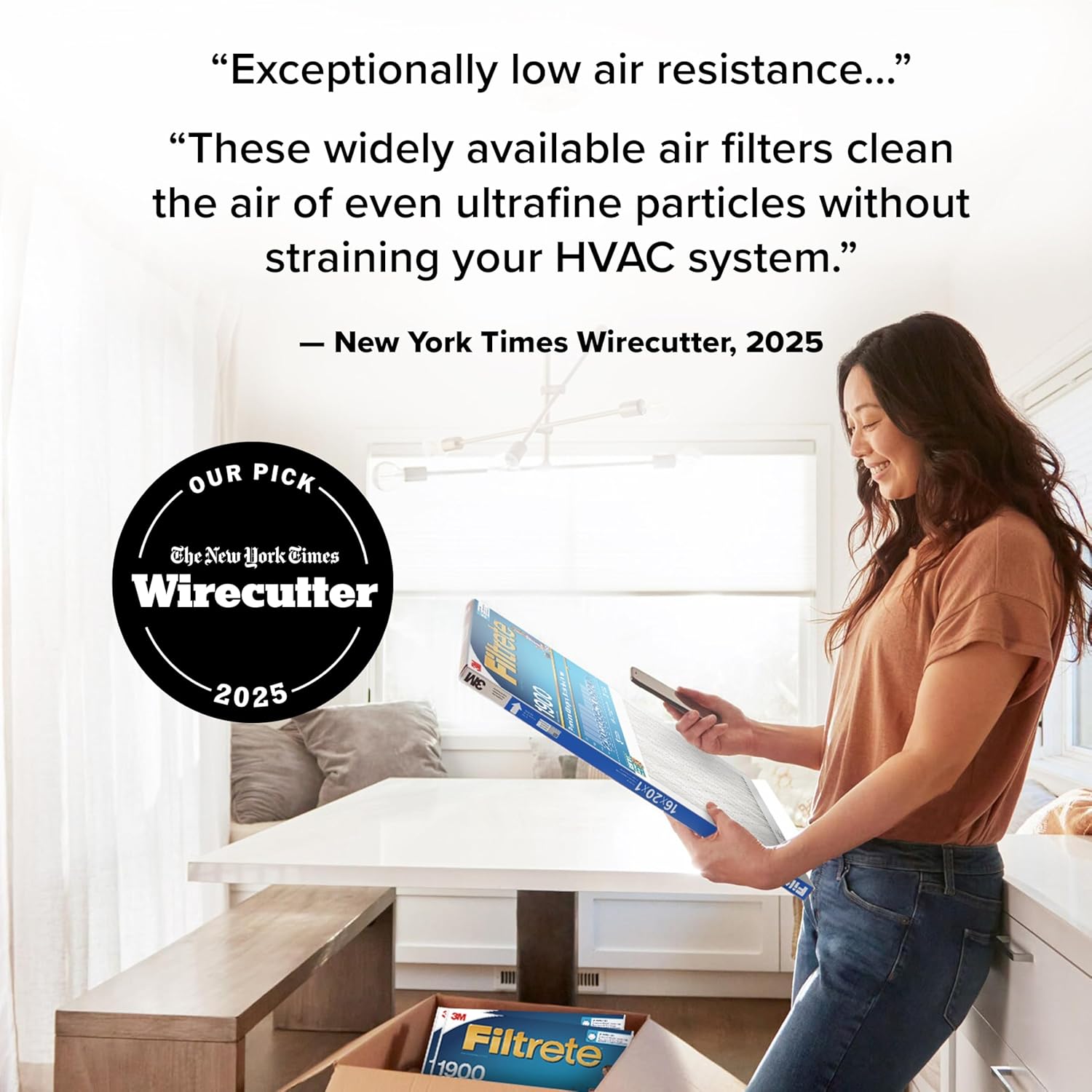 Filtrete 20x30x1 AC Furnace Air Filter, MERV 13, MPR 1900, Premium Allergen, Bacteria & Virus Filter, 3-Month Pleated 1-Inch Electrostatic Air Cleaning Filter, 6-Pack (Actual Size 19.81x29.81x0.78 in)