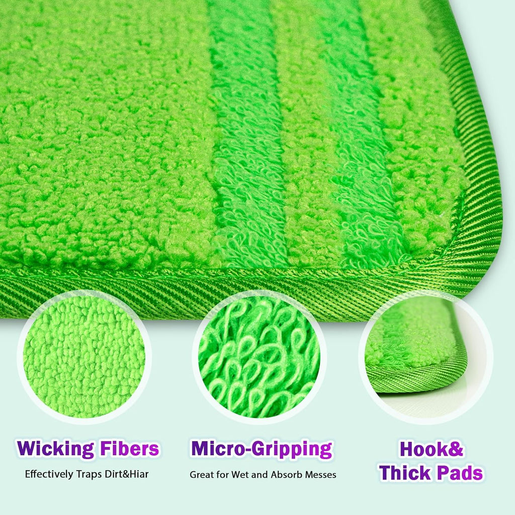Orighty Reusable Mop Pads Compatible with Swiffer WetJet - Microfiber Pad Refill Machine Washable for Household Cleaning - Cleaning Floor Mop Head Pads Work Wet and Dry - Pack of 8