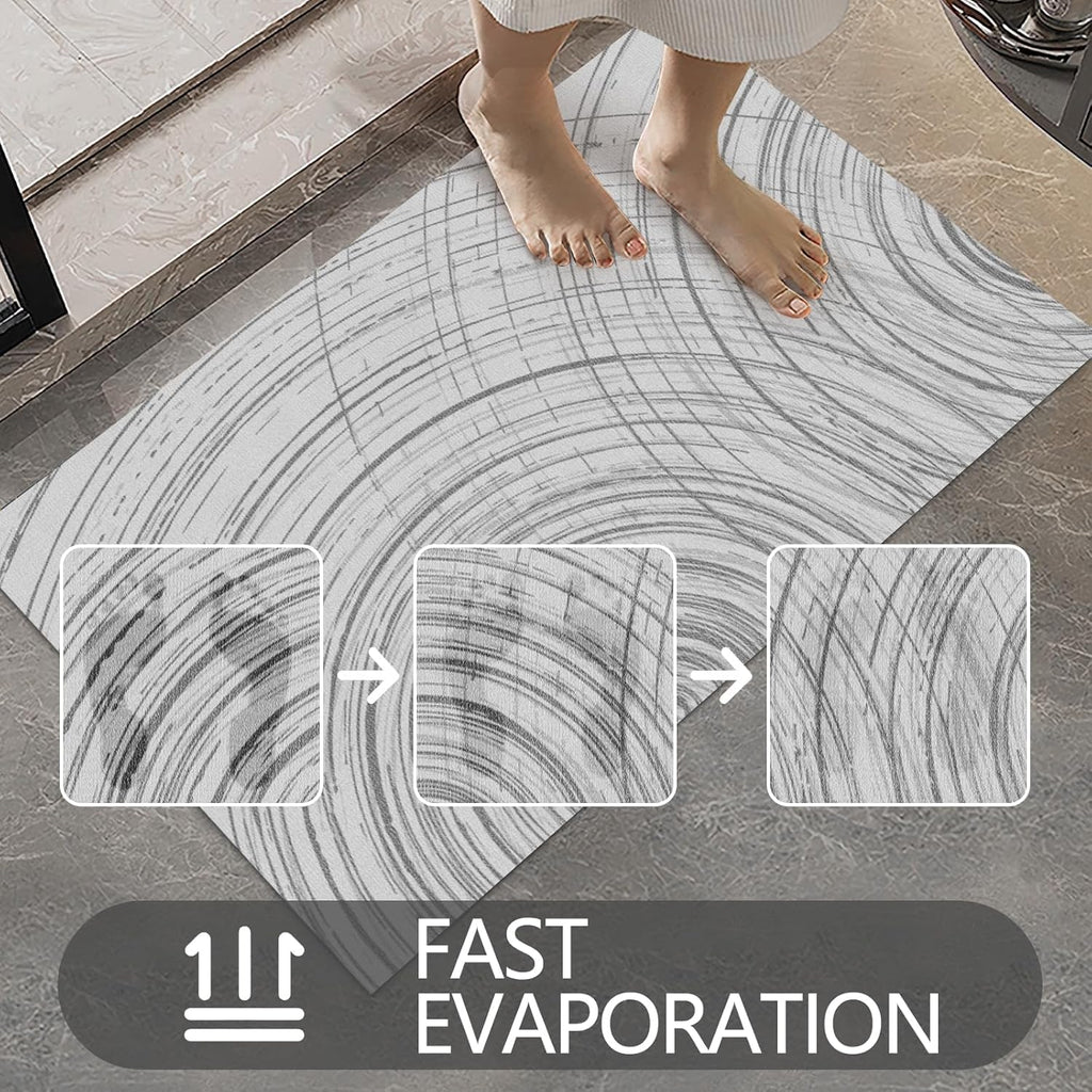 Ultra Thin Door Mat Indoor Entrance, 1/10 in Thin Door Mats for Inside Entry, Non-Slip Rubber Backing Washable Doormat, Fade Resistant, Absorbent, Low Profile Dirt Trapper, 35"X24"