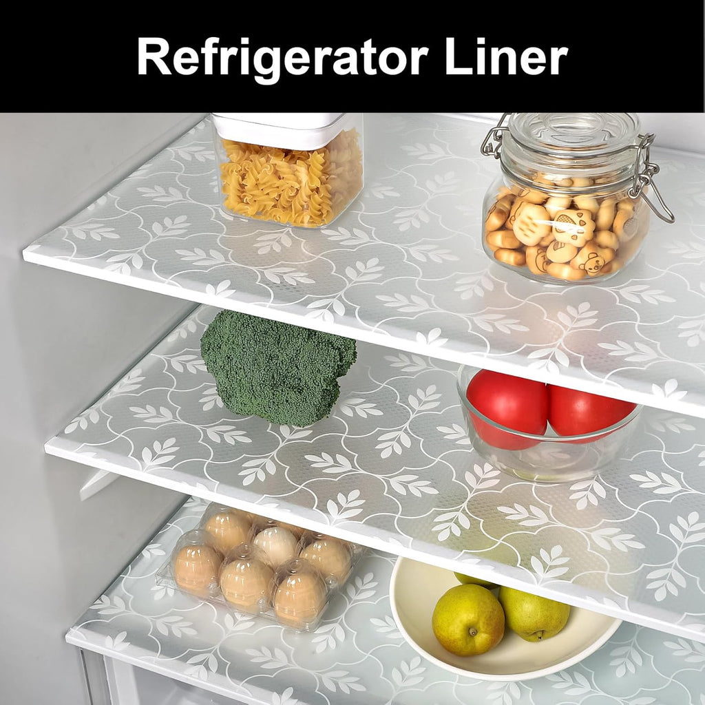 Cooyes Shelf Drawer and Cabinet Liner, Washable Oil-Proof Shelf Liners for Kitchen Cabinets, Shelves, Refrigerator, Non-Adhesive Drawers Mats(Transparent, 11.8 x 118 Inch)