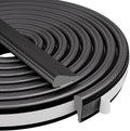 Wedge-Shape Window Weather Stripping Door Frame Seal Strip 3Pcs×196" Black,Upgrade Black Foam,Soundproofing,Draft Stopper,Winter Insulation,Noise Blocker, Gap Filler for Exterior Front Door Side