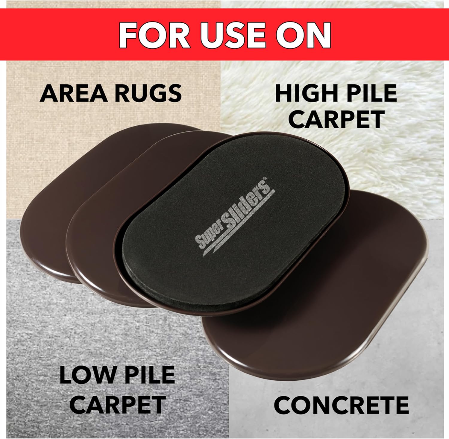 Super Sliders Furniture Moving Tools - Lifting and Moving System - Appliance Movers Furniture Moving Aids, Refrigerator Furniture Movers Sliders, Furniture Lift Mover Tool - 9 1/2" x 5 3/4"