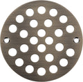 4-Inch Screw-in Shower Strainer Drain Cover Replacement Floor Strainer (Antique Brass)