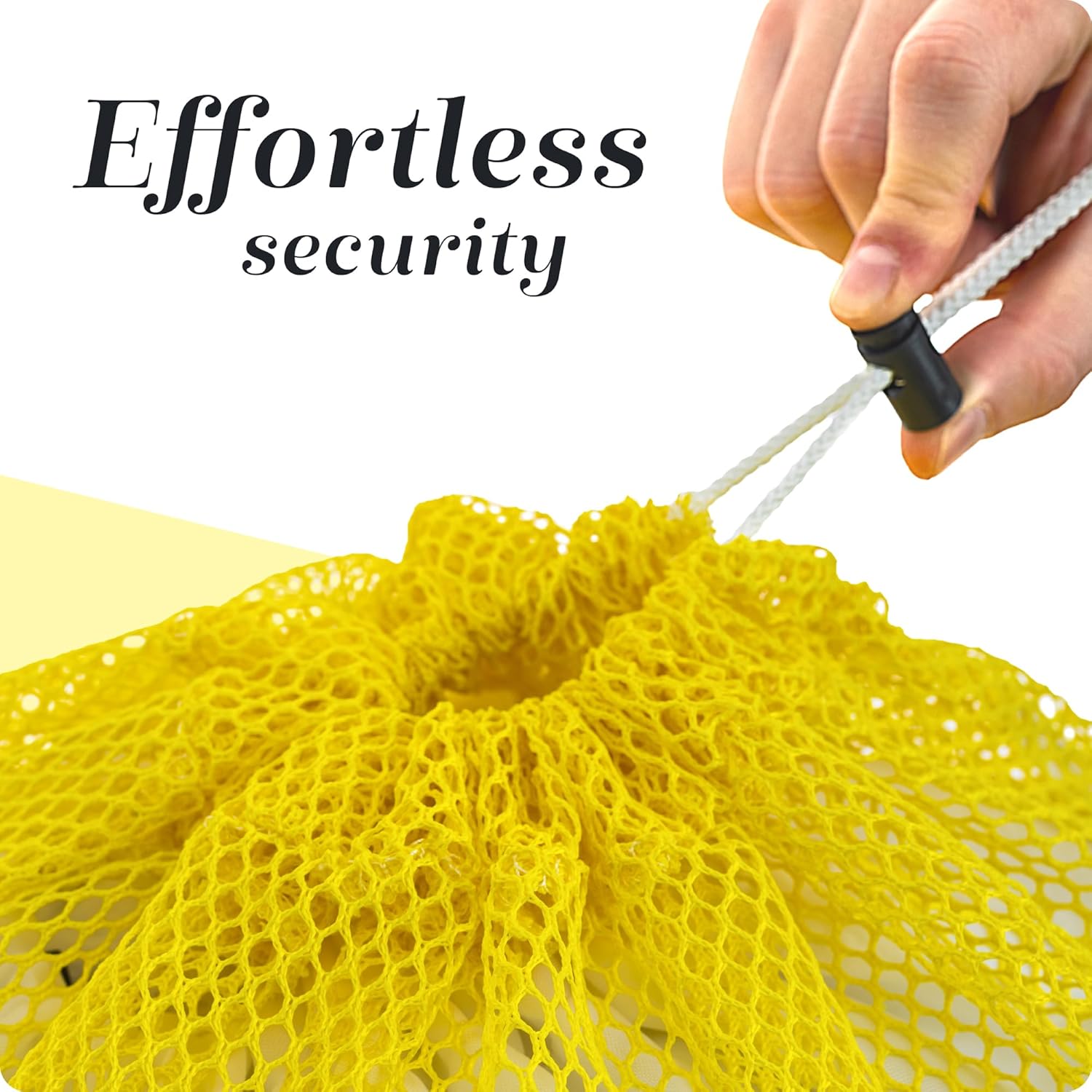 Handy Laundry Mesh XL Laundry Bag - Durable, Machine Washable with Secure Drawstring Closure - Perfect for College Dorms, Laundromats, Apartments (Yellow, Large 24" x 36")