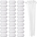 Sumind 30 Pack Nylon Lint Trap Washing Machine Lint Fabric Mesh Snare Washer Lint Catcher with 30 Pack Cable Ties