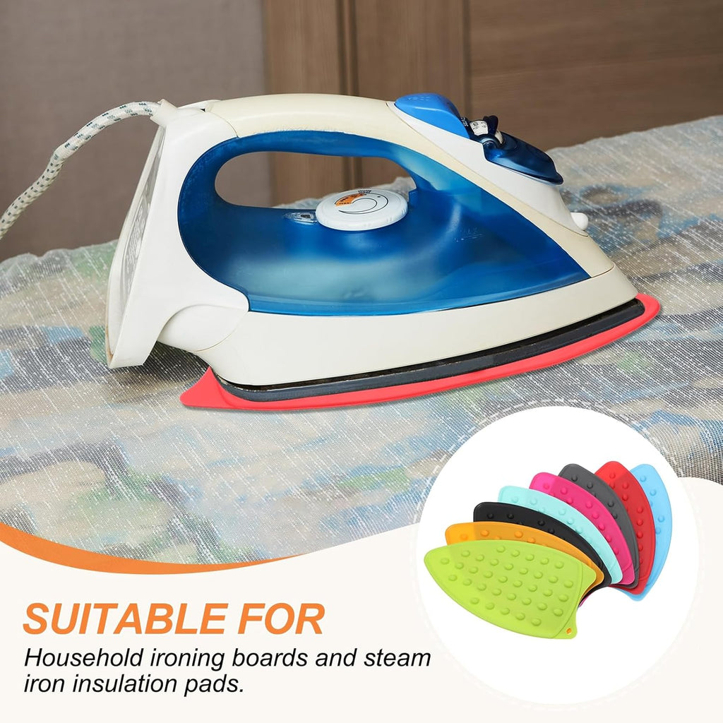 PATIKIL Silicone Iron Rest Pad, Multipurpose Hot Heat Resistant Iron Rest Plate Protective Pad for Ironing Board Hot Resistant Steamer Steam Compact Mat, Black