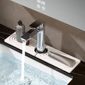 Bar Soap Holder, Diatomite Quick Drying Tray, Kitchen Drying Mat, Faucet Splash Guard for Bathroom Counter, Faucet Mat, Bathroom Tray, Drying Mat, Bathroom Decor (WHITE, 15.8 * 4")