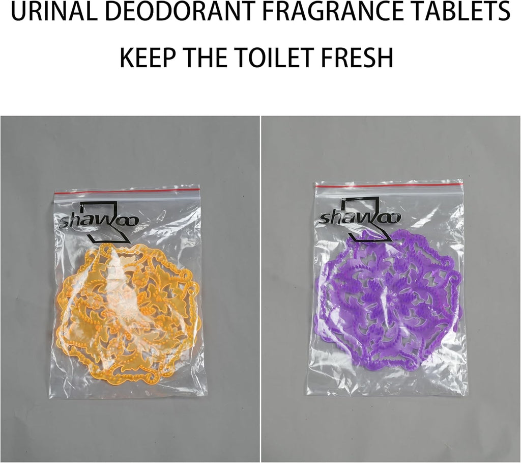Urinal Screen Deodorizer (12 slice) Urinal Cakes Anti-Splash Odor Protection for Toilets in Bathroom Office Stadiums Schools with Free Gloves - 12 slice Ocean Breeze Scent