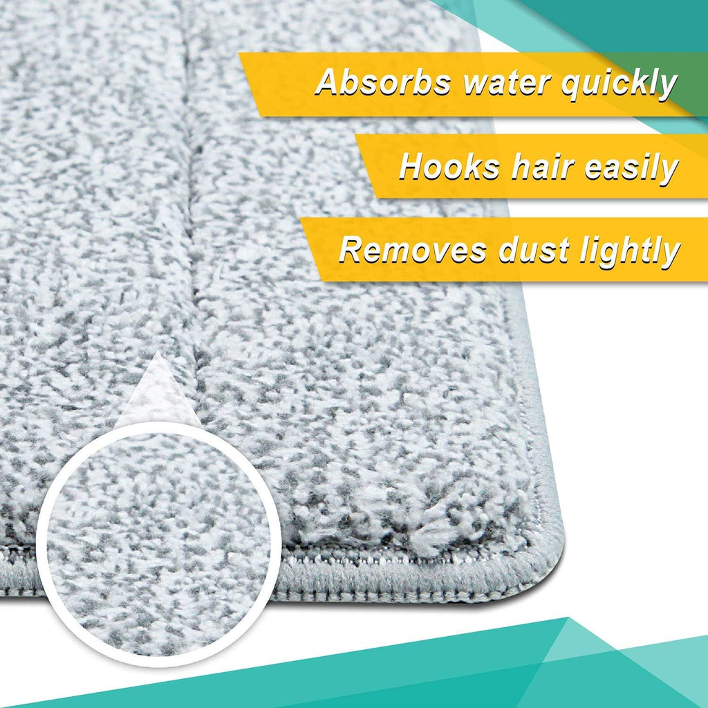 Bulletproof Microfiber Mop Replacement Heads - 5 Pack Washable Pads for Floor Cleaning Compatible with Tethys,Joy Moop & Most 11” - 13” Flat Squeeze Mops for Wet/Dry Mopping, Sanitizing, Scrubbing