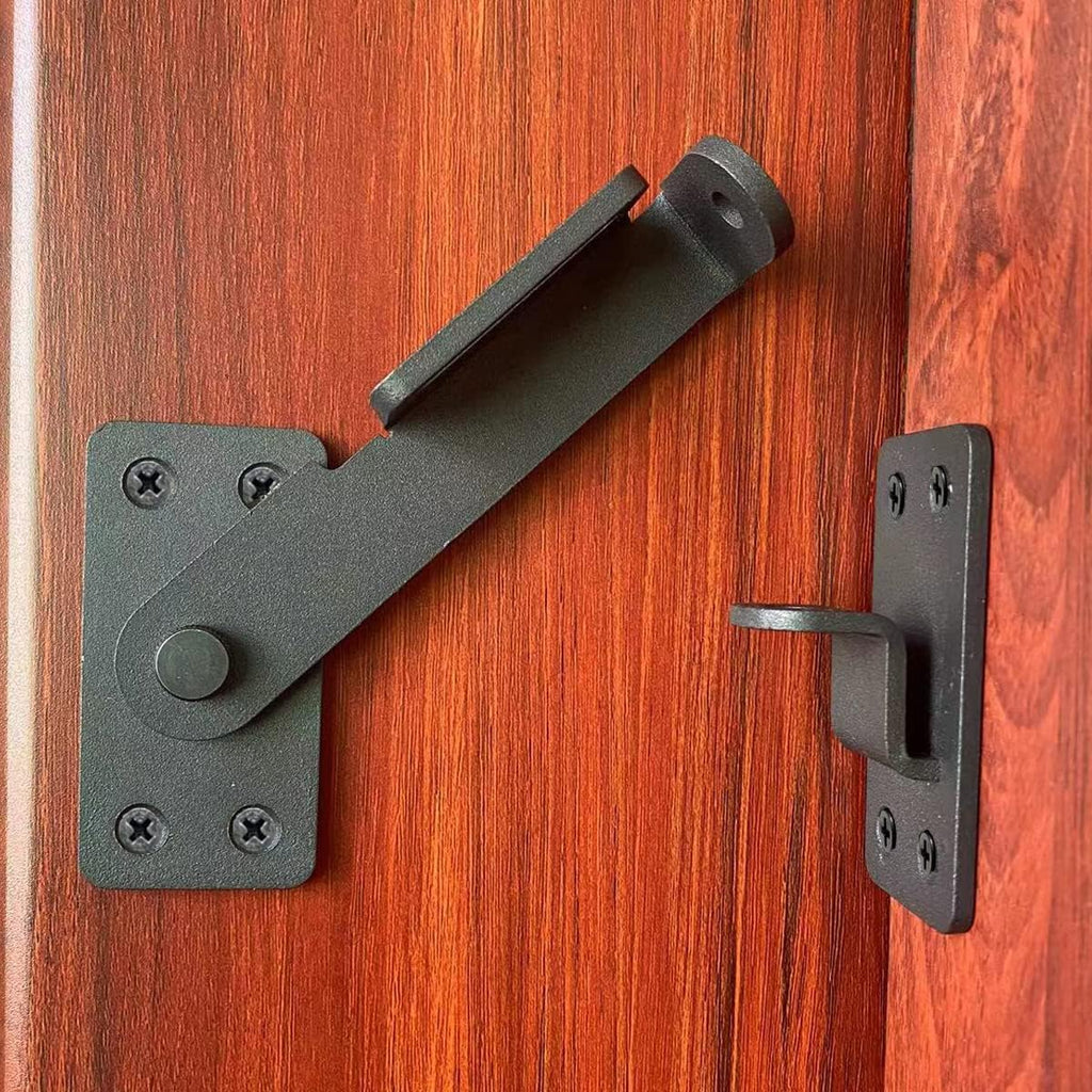 Flip Latch Lock,90 Degre Heavy Duty Gate Latch with Padlock Hole,Safety Door Bolt Latch Lock,Barn Door Lock Suitable for Wooden Fences,cabinets, bathrooms, Toilets, Windows, etc.