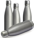 MEWAY 17oz Sport Water Bottle 4 Pack Vacuum Insulated Stainless Steel Leak-Proof Double Wall Cola Shape Water Bottle,Keep Drinks Hot & Cold(Cold Gray,4 Pack)
