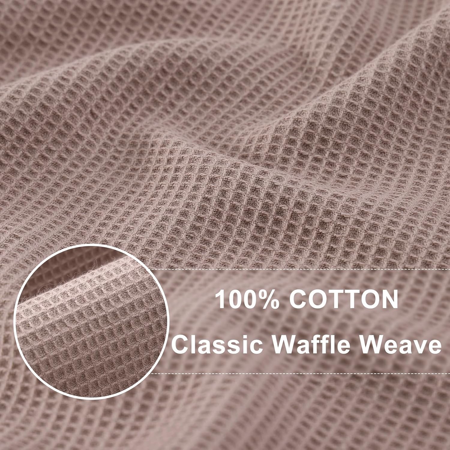 Homaxy 100% Cotton Waffle Weave Dish Cloths - 12 Pack Soft and Absorbent Dish Towels - 12 x 12 Inches Quick Dry Dish Rags - Brown