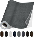 Fabric Repair Patches, 17X158 Inch Self-Adhesive Suede Patches Tape Durable, DIY Large Fabric Repair for Sofa, Couches, Furniture, Chair, Clothing （17X158 Inch, Grey）