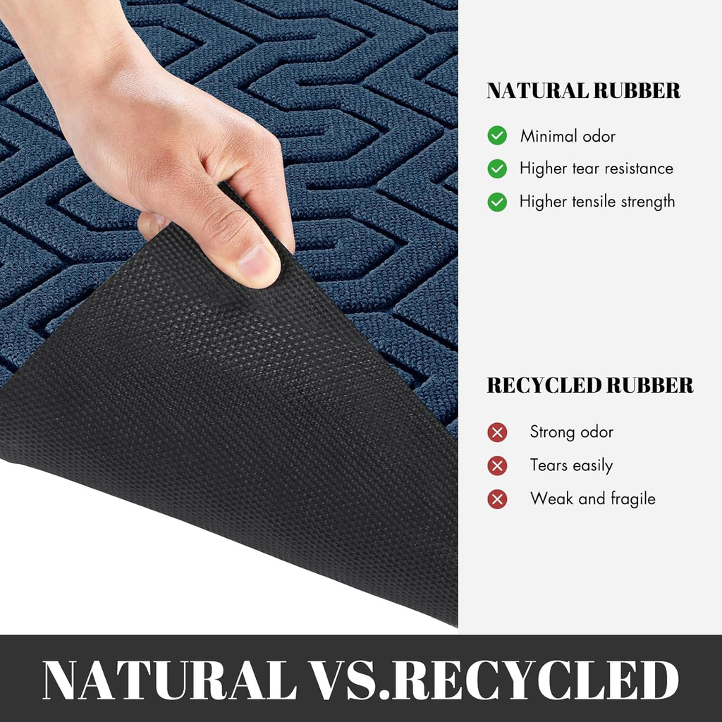 Yimobra 72x24 Indoor Outdoor Runner Rug, Heavy-Duty Waterproof Entrance Mat for High Traffic Areas, Commercial Grade Welcome Door Mat, Easy Clean, Blue