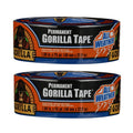 Gorilla All Weather Duct Tape, Black, 1.88" x 25 yd (Pack of 2) - UV and Temperature Resistant Waterproof Tape for Outdoor Repairs