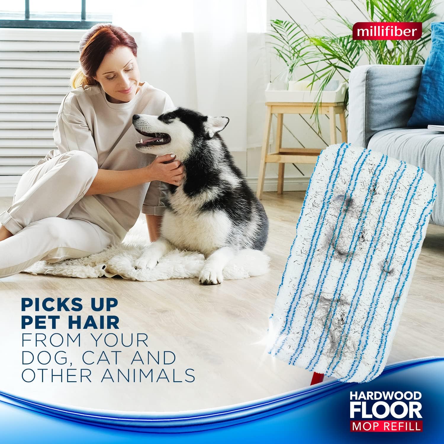 Microfiber Mop Refills 15x8 Inches, 3-Pack (Mop is Not Included)