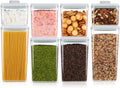 8 Pcs Pop Food Storage Containers Airtight Food Storage Containers Set with Lids Kitchen Pantry Organization and Storage, 3.4Qt, 2.8Qt, 2.1Qt, 1.2Qt