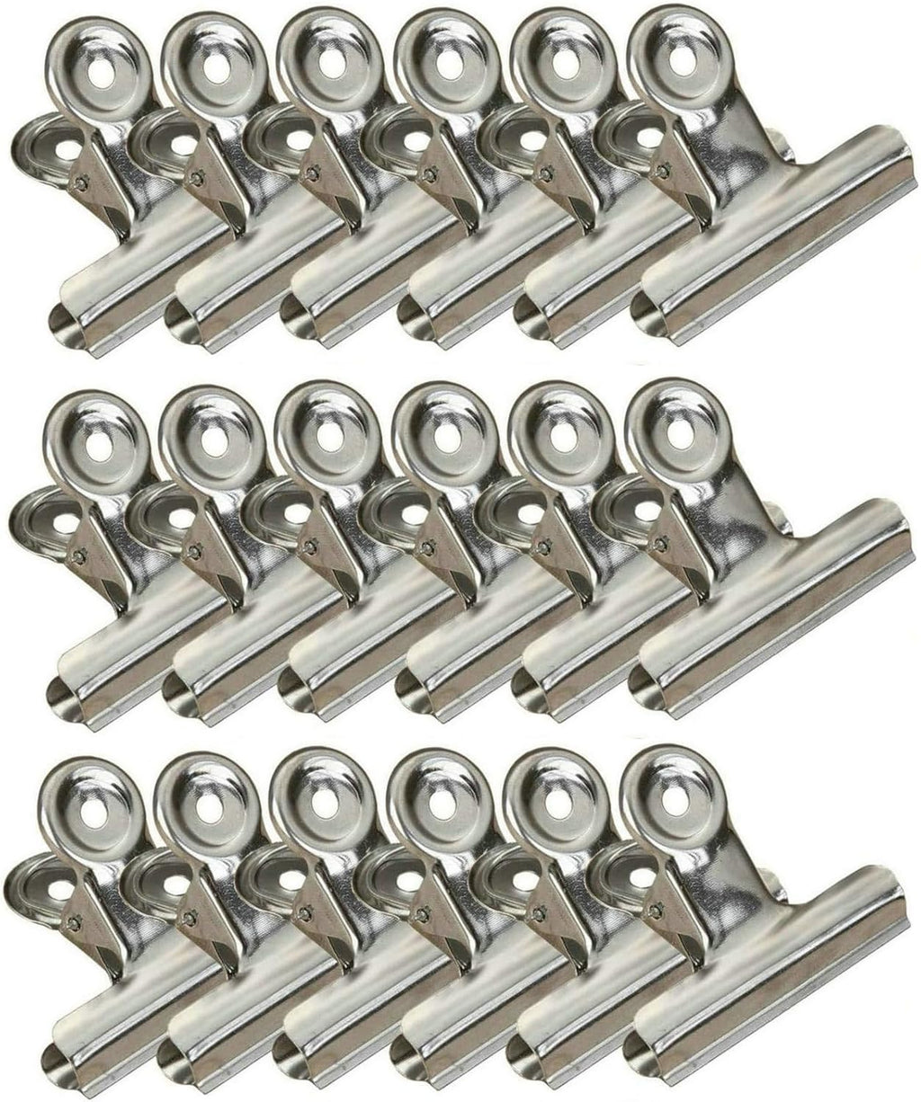 18 Pack Stainless Steel Chip Bag Clips Heavy Duty Food Bags Clamp Clips for Kitchen Office School(2.5In)