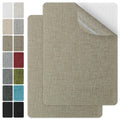 J.CARP 2Pcs Linen Repair Patches, Large Self-Adhesive Fabric Patch for Sofas, Couch, Furniture, Car Seats (8 * 11 inches-2PCS Khaki)