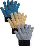 Bencailor 3 Pairs Microfiber Plant Dusting Gloves Leaf Cleaning Gloves for Indoor Plants, Blinds, Furniture, House