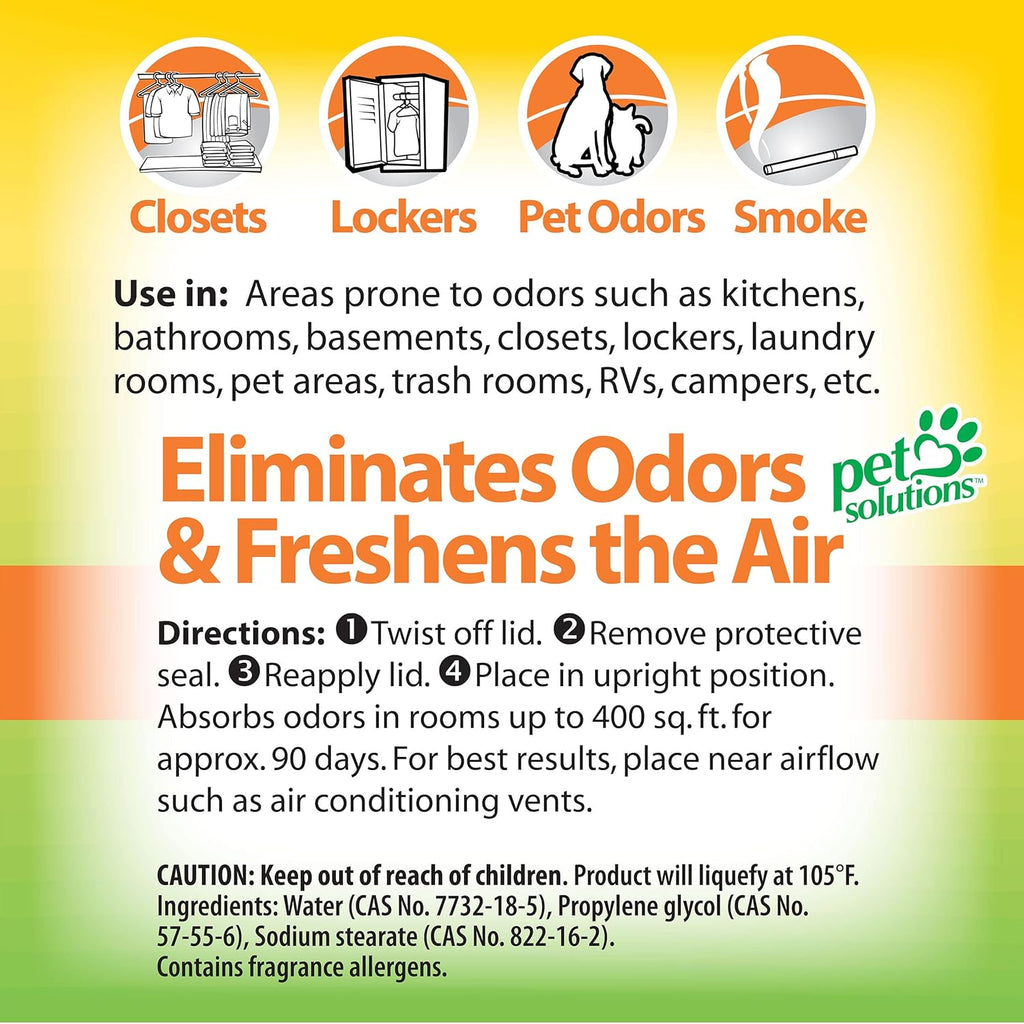 OdoBan Solid Odor Absorber Eliminator for Home and Small Spaces, Citrus Scent, 14 Ounces Each, 3-Pack