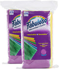 Fabuloso Microfiber Cleaning Cloths, Rainbow - Lint-Free, Scratch-Free Cleaning Cloths for Surfaces and Wood Furniture - Dustless Cloth for Bold and Bright Cleaning Experience, 24 Count - 2 Pack