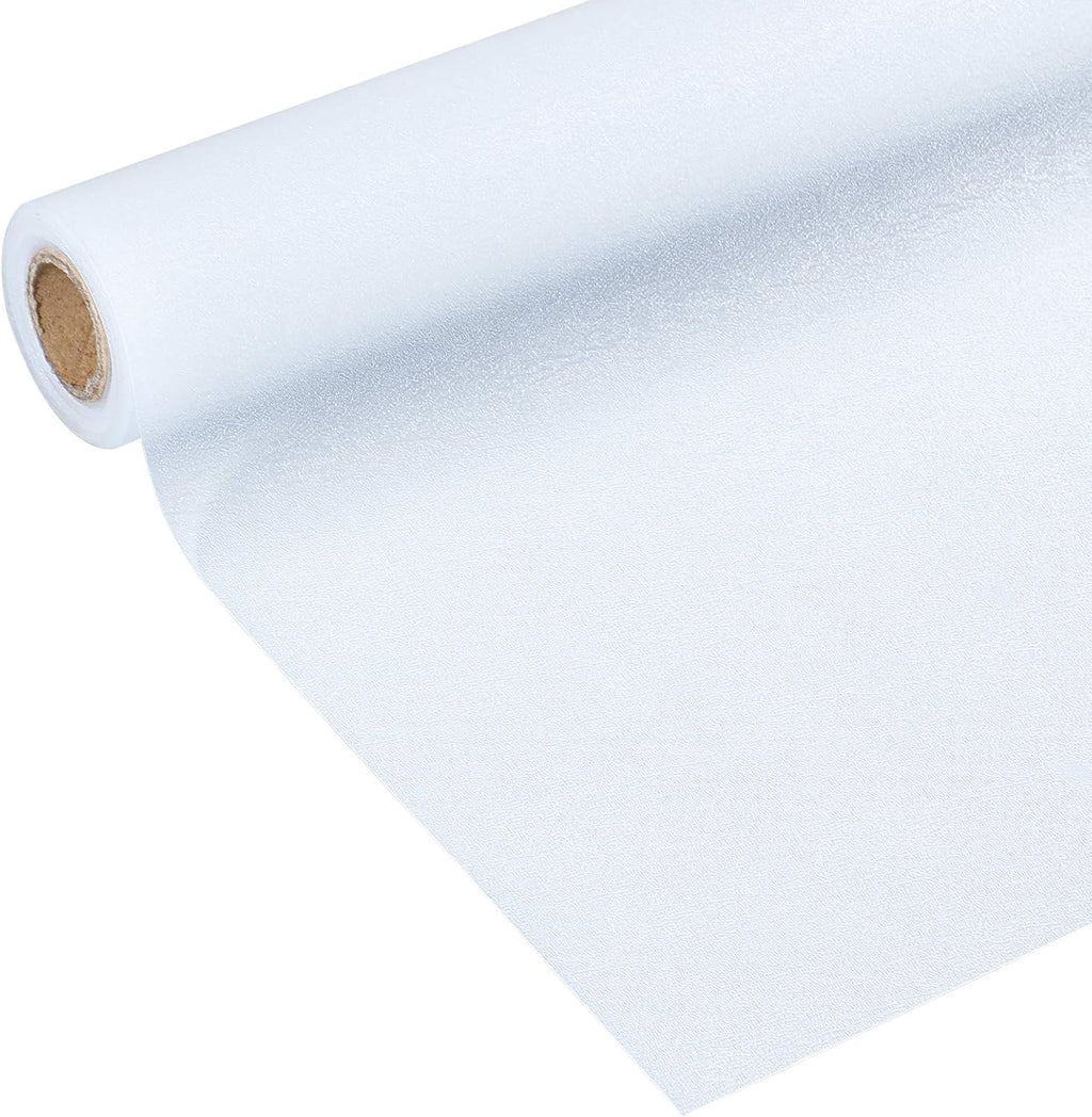 Shelf Liner Silicone Shelf Liners for Kitchen Cabinets Non-Adhesive Non-Slip Waterproof Cabinet Liner Drawer Liner Refrigerator Liners Durable & Reusable (12 Inch x 10 FT, Translucent-White)