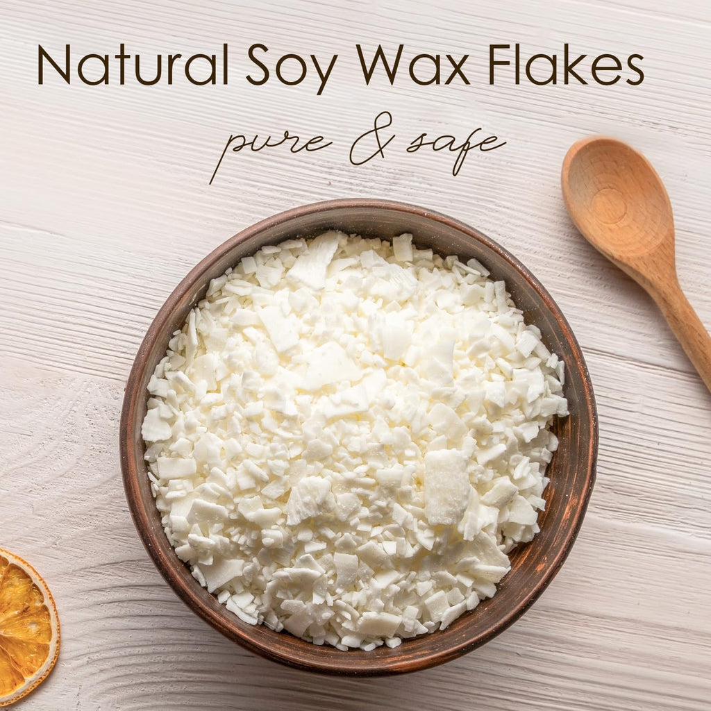 CHILLFLAME Soy Wax Flakes, Natural Candle Wax, Organic Soy Wax for Candle Making from Farm, No Harmless, Additives, and Pure (0.5lb)