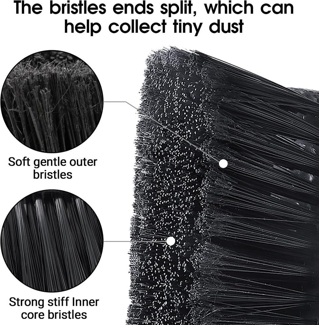 Push Broom Outdoor Heavy Duty,Masthome 24" Push Broom with Stiff Bristles,Heavy Duty Garden Broom,Outdoor Stiff Sweeping Broom for Garage Yard Patio Deck Concrete Wood Stone Floors Scrub and Cleaning