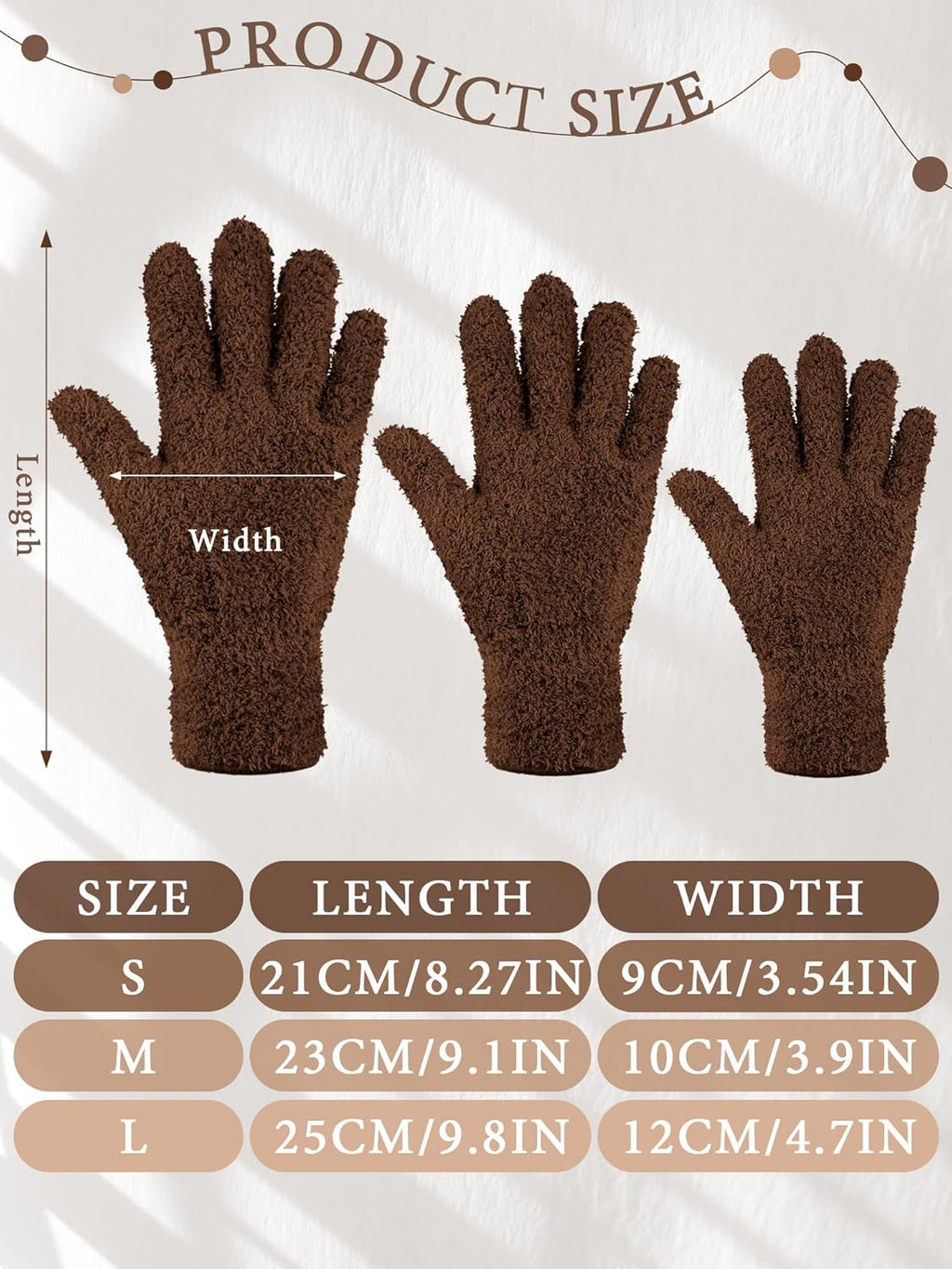 Patelai 3 Pairs Microfiber Plant Dusting Gloves Leaf Cleaning Gloves for Indoor Plants, Blinds, Furniture, House(Small,Black, Brown, Dark Brown)