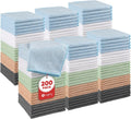 Orighty Wash Cloths Bulk Towels Set 200 Pack, Highly Absorbent and Soft Feel Microfiber Face Cloths, Multi-Purpose Washcloths & Hand Towels for Bathroom, Hotel, Spa, and Gym, 12x12 Inch, Multicolor